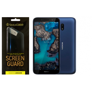 Комплект защитных пленок для Nokia C1 Plus Dual Sim StatusCASE Standart Full Cover